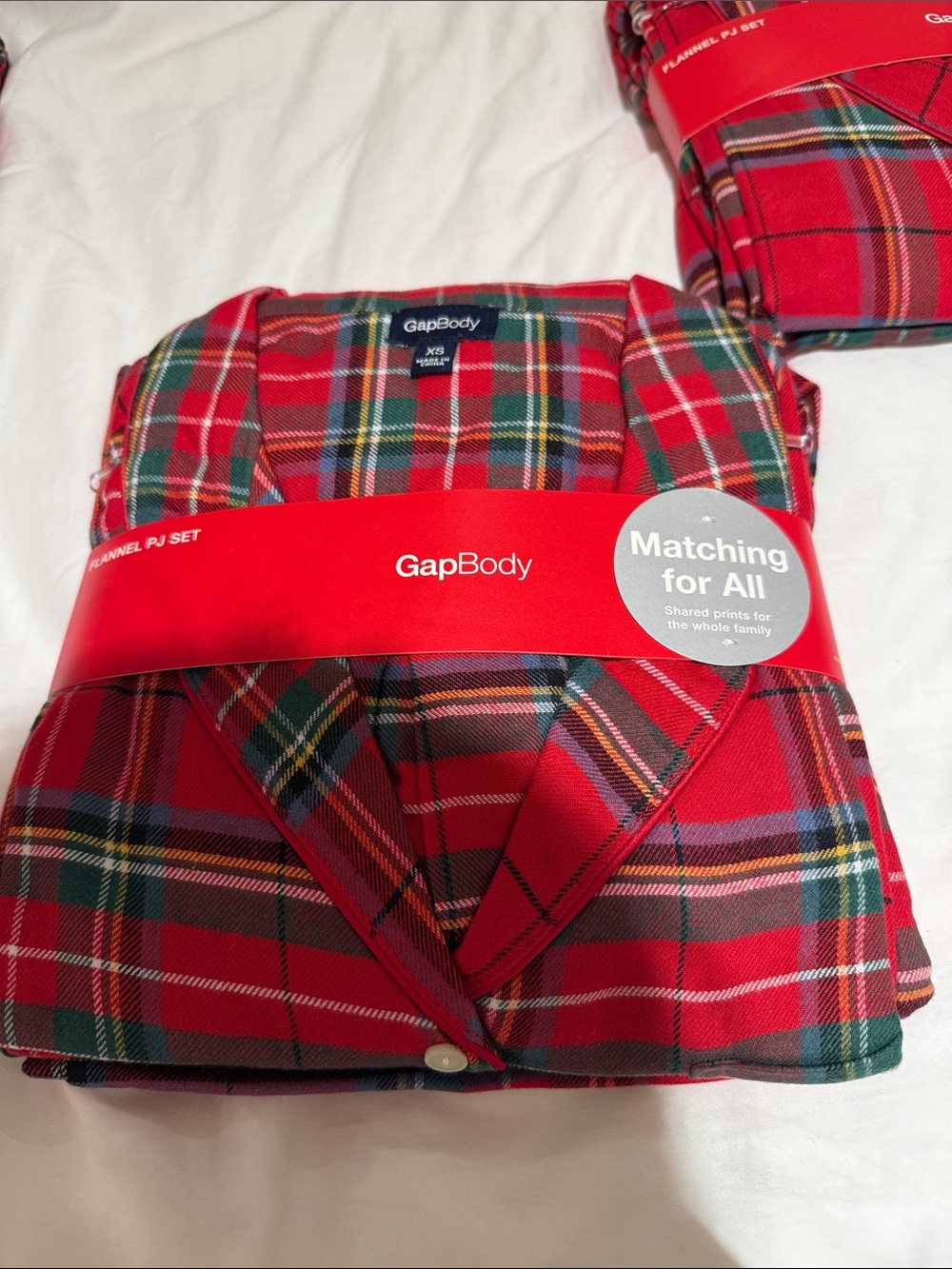GapBody Women’s Red Plaid Flannel Pajama Set